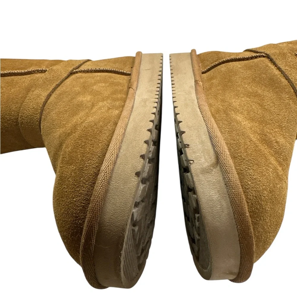 Kookaburra by UGG Cozy Tan Shearling-Lined Calf Winter Casual Boots Size 5 Used